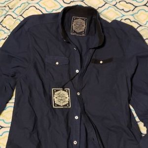 Random Access Blue button up dress shirt new w/tag
